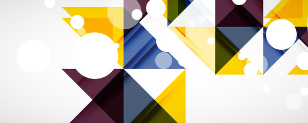 Set of vector triangle geometric backgrounds. Vector illustration for covers, banners, flyers and posters and other designs