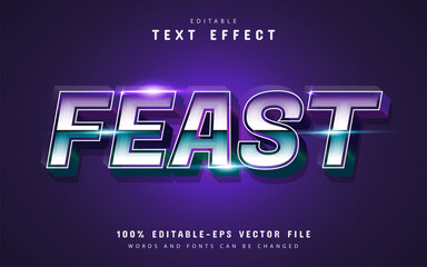 Feast text effect, retro style