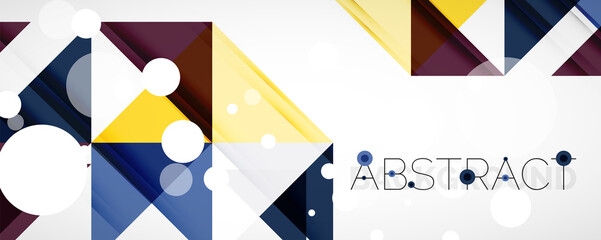 Set of vector triangle geometric backgrounds. Vector illustration for covers, banners, flyers and posters and other designs