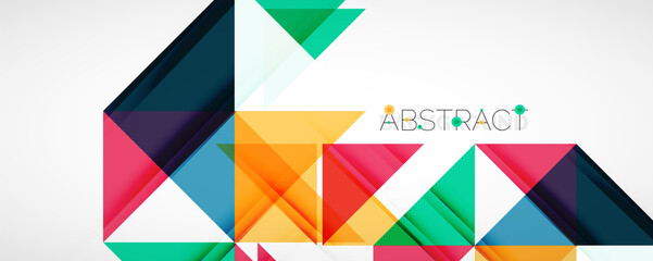 Set of vector triangle geometric backgrounds. Vector illustration for covers, banners, flyers and posters and other designs