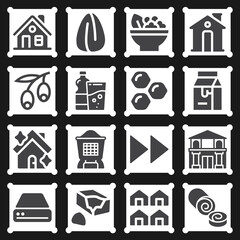 16 pack of firm  filled web icons set