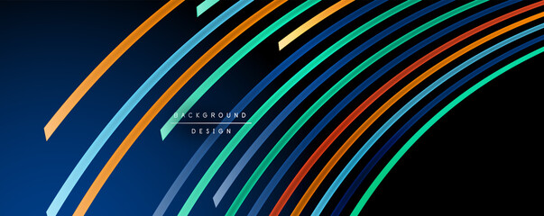 Abstract colorful lines vector background. Internet, big data and technology connections concept, abstract template