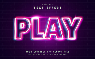 Play shiny outline text effect