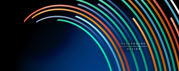 Abstract colorful lines vector background. Internet, big data and technology connections concept, abstract template