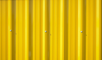 Yellow metal sheet or yellow container for background