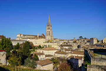 Saint Emilion panoramic view wine village near Bordeaux France UNESCO World Heritage Site