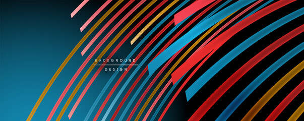 Fototapeta premium Abstract colorful lines vector background. Internet, big data and technology connections concept, abstract template