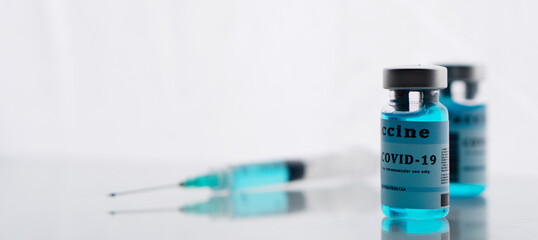 Container vial of antiviral vaccine to cure covid19 flu