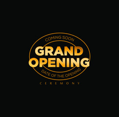 Fototapeta premium Grand Opening Ceremony golden logo