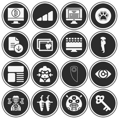16 pack of person  filled web icons set