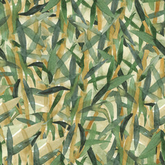 pattern with bamboo  leaves