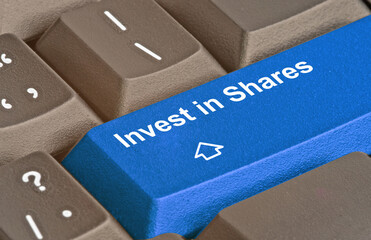 Blue key for investment strategy