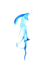 Obraz na płótnie Canvas Blue fire on a white background.
