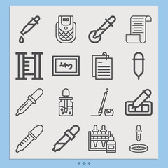 Obraz premium Simple set of handwriting related lineal icons.