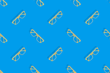 Seamless patterns. Glasses seamless pattern. Glasses background for vision.