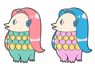 アマビエ　横向き