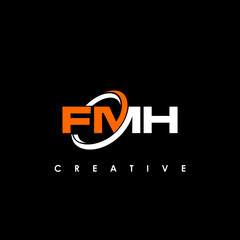 Fototapeta na wymiar FMH Letter Initial Logo Design Template Vector Illustration 