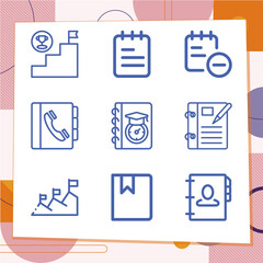 Simple set of 9 icons related to priorities