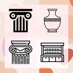 Simple set of proportional font related lineal icons