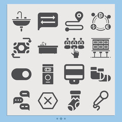 Simple set of break related filled icons.