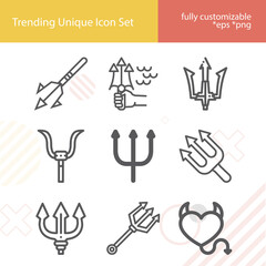 Simple set of trouble maker related lineal icons.