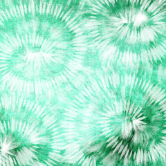 Obraz premium Tye Dye green gradient white background. watercolor paint background
