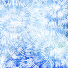Tye Dye blue white gradient white  background.
