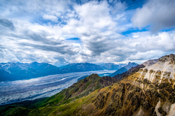 Hike to Bonanza mine, Wrangell-St. Ellias national park, Alaska, USA.