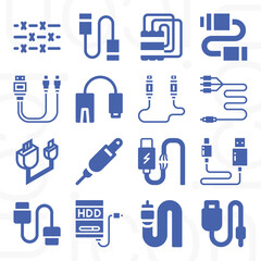 16 pack of overseas telegram  filled web icons set