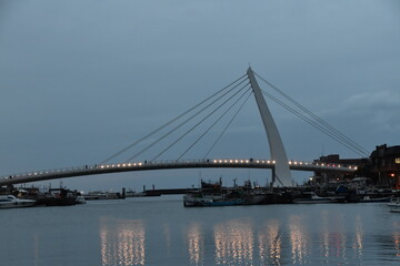 The view of Taipei City with clouds