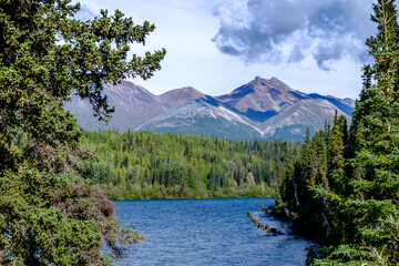 Long Lake, Glenn Highway, Alaska, USA.