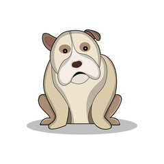 Animal Dog Icon Vector Flat Background