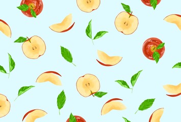 いろんな形のりんごのイラスト