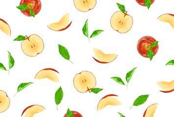 いろんな形のりんごのイラスト