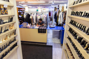 Shoe repair and dry cleaning of clothes. Household services