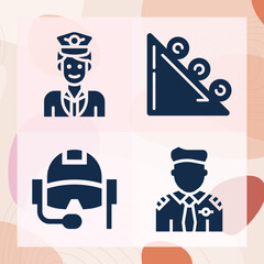 Simple set of acceleration related filled icons