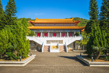 Fototapeta premium Dacheng Gate of Taoyuan Confucius Temple in Taiwan. Translation: Dacheng Gate.