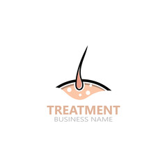 Hair treatment care dermatology logo icon illustration template