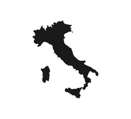 Italy map on white background. Vector illustration.