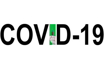 Cutted word over medicine theme picture