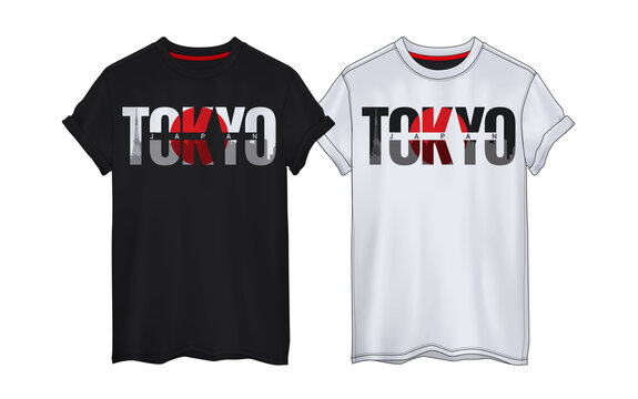 Tokyo letter Print on T-shirts,Vector illustration.