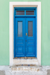 Greek traditional old door Kastellorizo island
