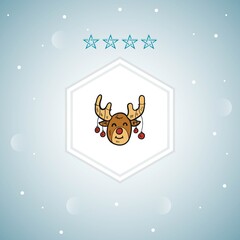 reindeer   vector icon modern