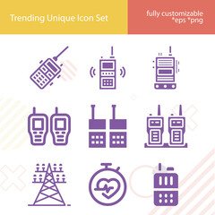 Simple set of cardinal number related filled icons.