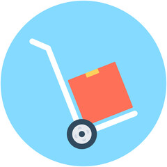 
Hand Truck Vector Icon
