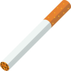 Image of a cigarette. Anti-smoking symbol. Smoking.