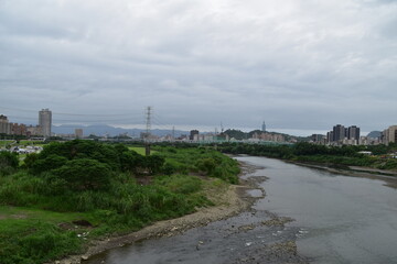 Fototapeta na wymiar The view of Taipei City with clouds
