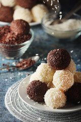 Beijinho and Brigadeiro sweets - national cuisine of Brasilia