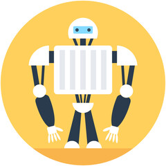 
Robotics Flat Vector Icon

