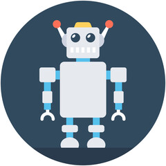 
Robotics Flat Vector Icon
